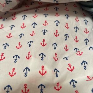 Ralph Lauren Red and Blue Anchor full sheet set